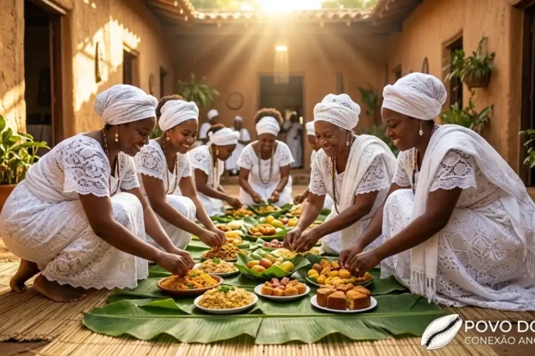 Comunidade De Terreiro Preparando O Banquete Sagrado Do Olubaje