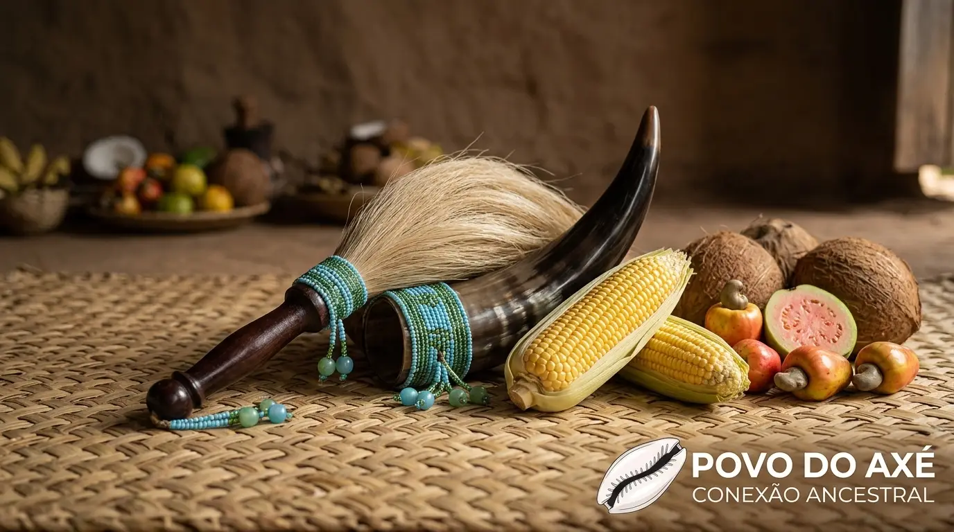 Orixá Oxóssi: História, Fundamentos, Oferendas e as Matas Ritual de oferenda ao Orixá Oxóssi, destacando sua história e fundamentos