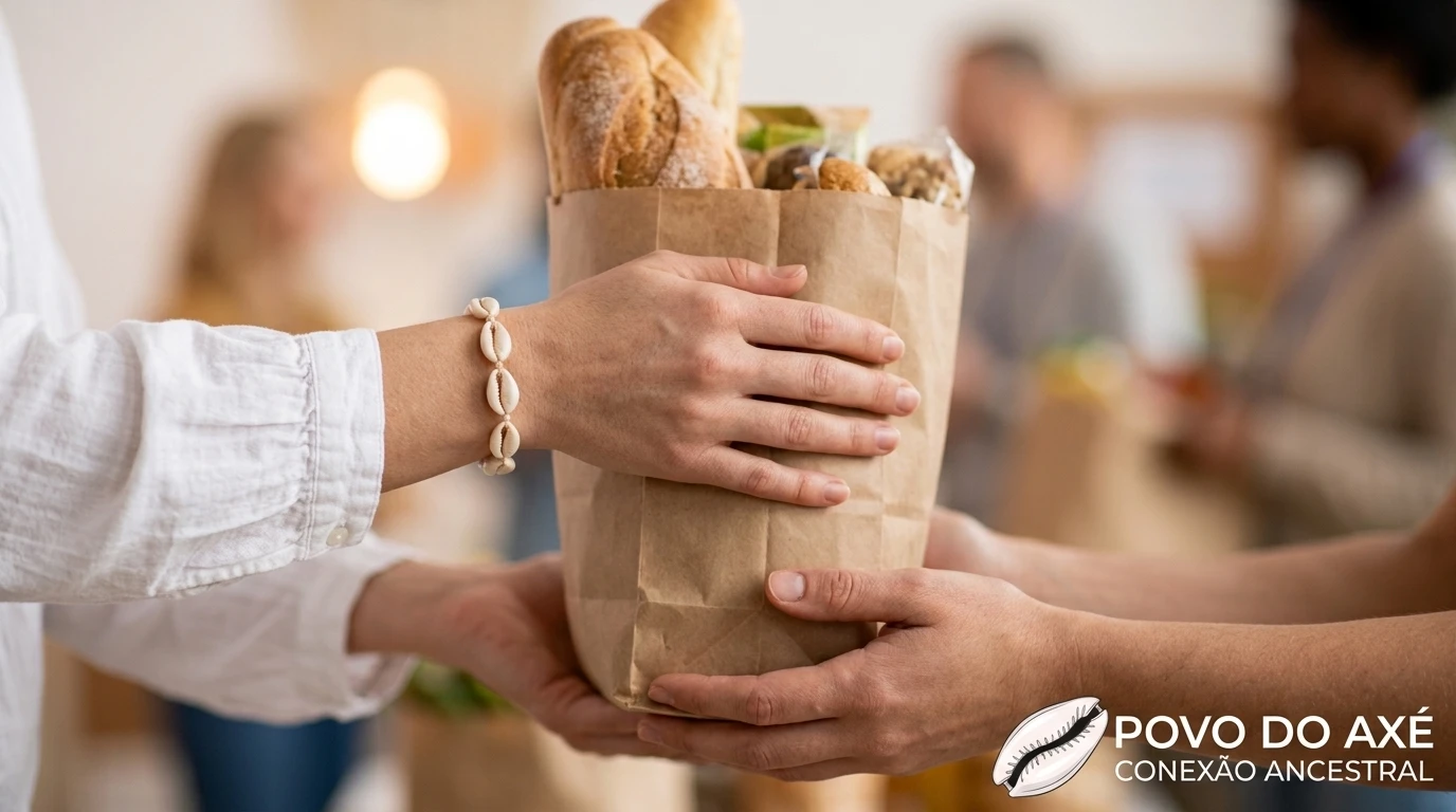 Ação Social: Terreiros de Umbanda e Candomblé Doam 500 Kg de Alimentos Grupo de Candomblé unindo-se na ação social de doação de alimentos
