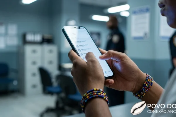 Maos Segurando Celular Para Denunciar Intolerancia Religiosa